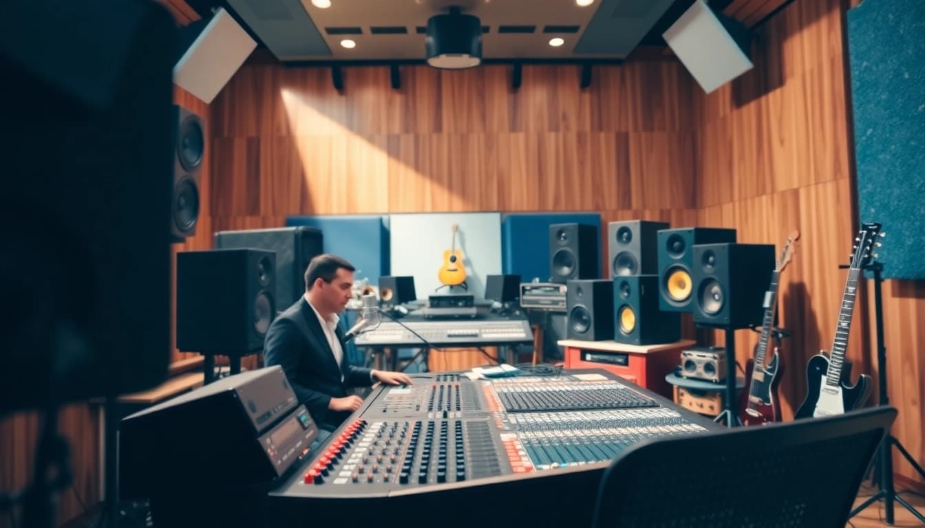 Enhance your tracks with online mastering services in a professional studio setting.