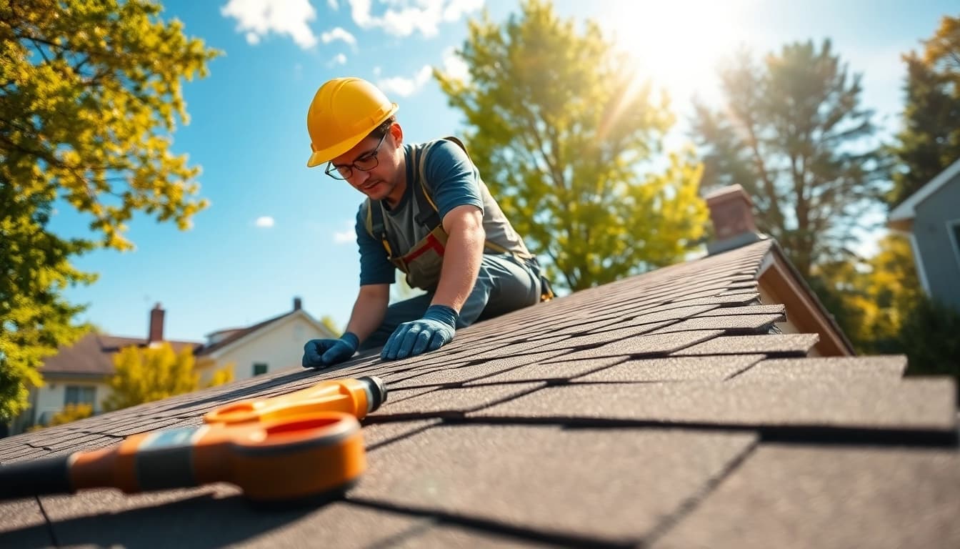 Inspecting roofing materials in South Jersey for quality assurance.