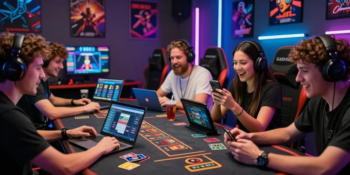 Engaging gaming night with friends using credit cards at online casinos from https://cullengolfclub.co.uk/ showcasing excitement and vibrant atmosphere.