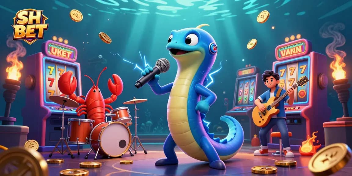 Experience thrilling gaming action with SH BET at an underwater casino featuring an eel DJ.