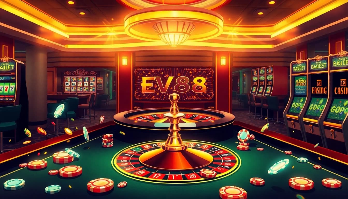 Experience the excitement of EV88 ea with vibrant casino tables and thrilling gameplay environments.
