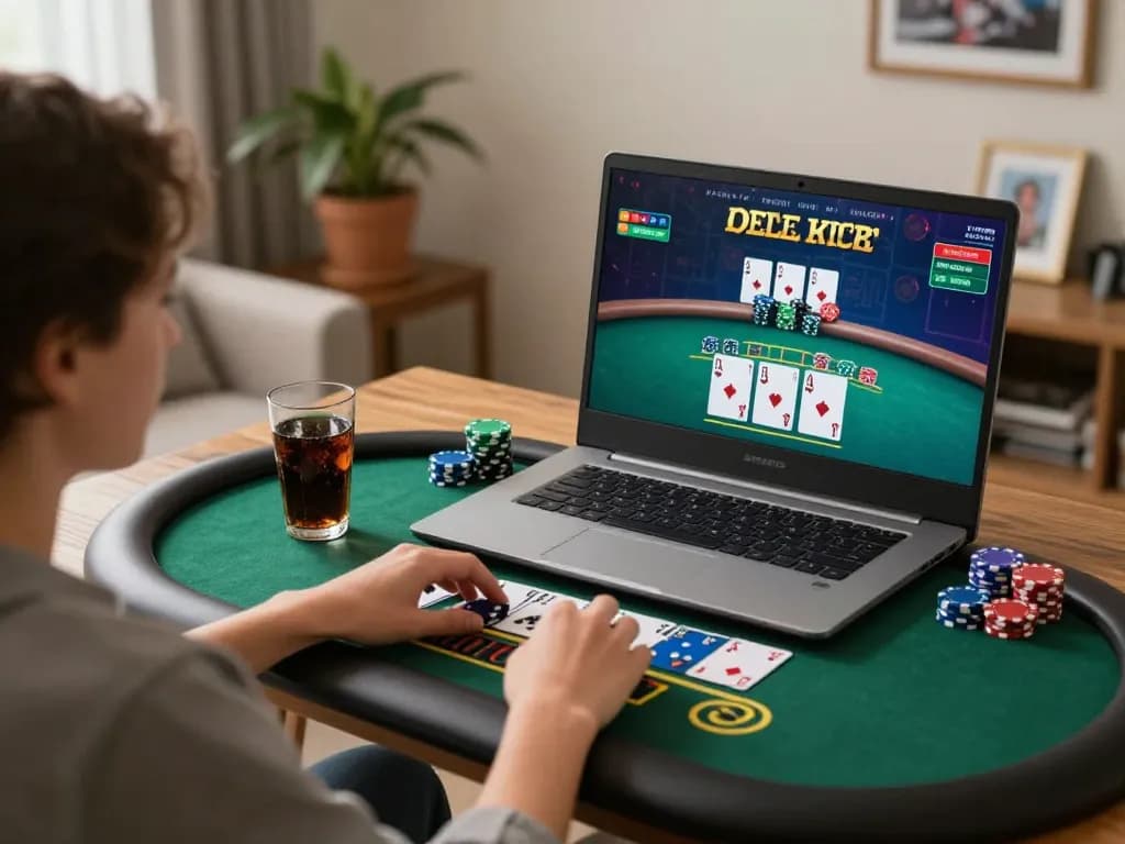 Play blackjack on DH88 with engaging live dealer action and a cozy gaming setup.