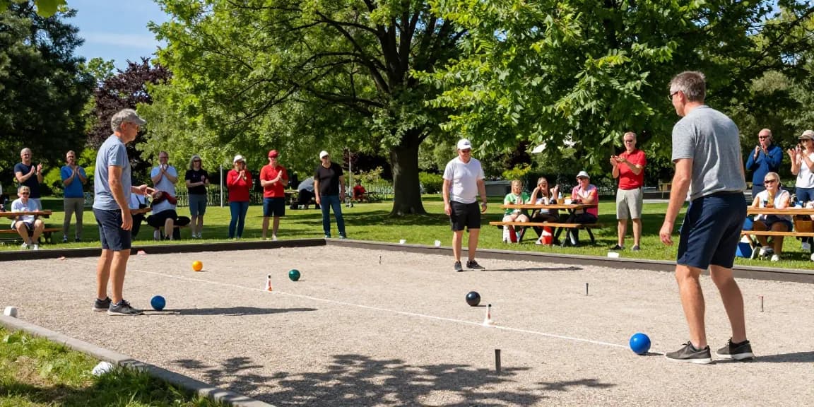 Exciting petanque match at the park highlighting community engagement on fopikotaparepare.org.