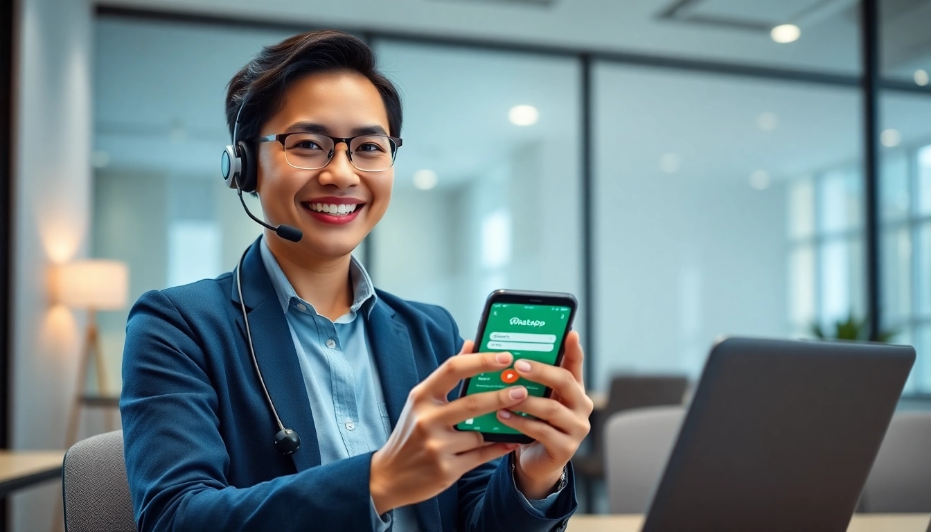 Learn how to deposit PP9WIN with personalized WhatsApp assistance in a modern office setting.