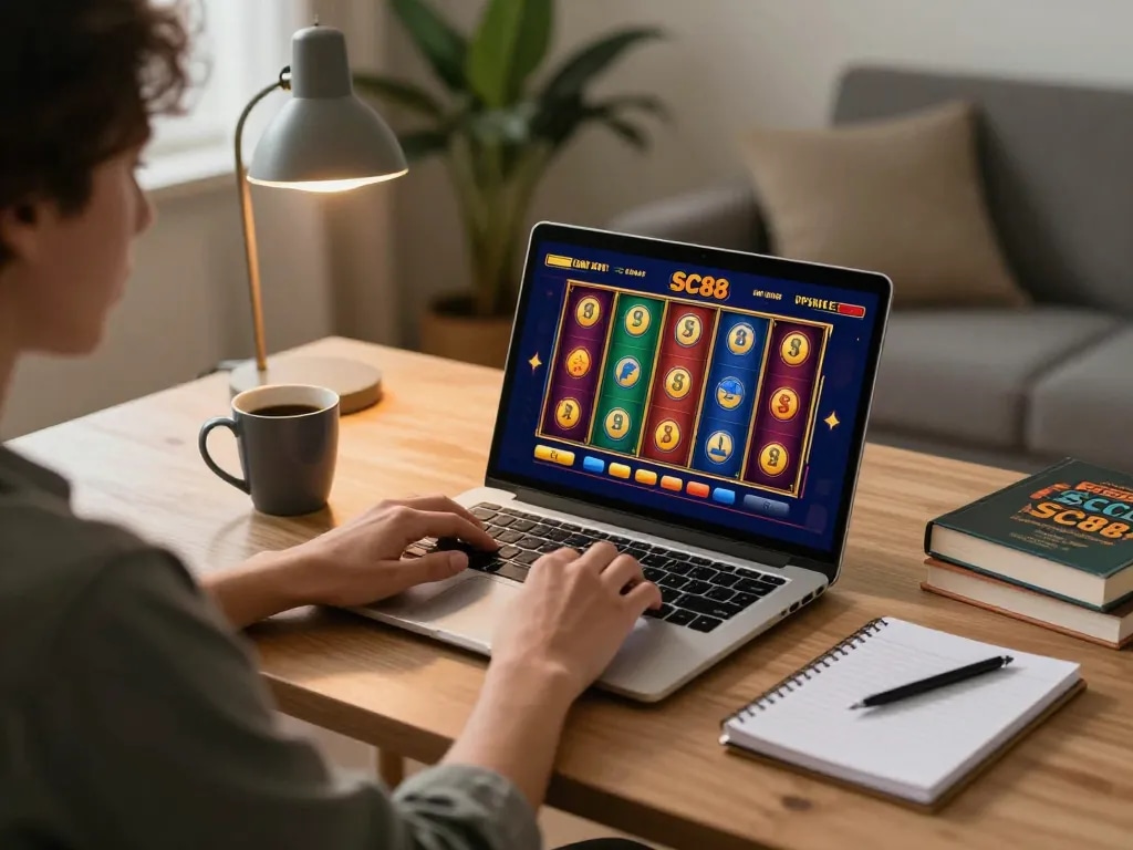 Play SC88 online slots, with dynamic gaming interface and cozy home atmosphere