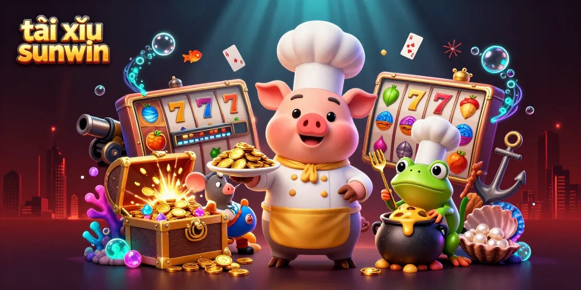 Experience exciting tài xỉu sunwin action with colorful game elements and lively characters illustrating a vibrant casino.
