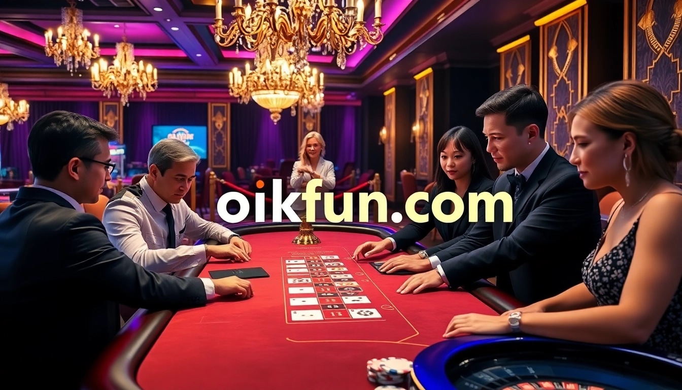 Experience the excitement of high-stakes poker at okfun.jpn.com with a luxurious casino ambiance.