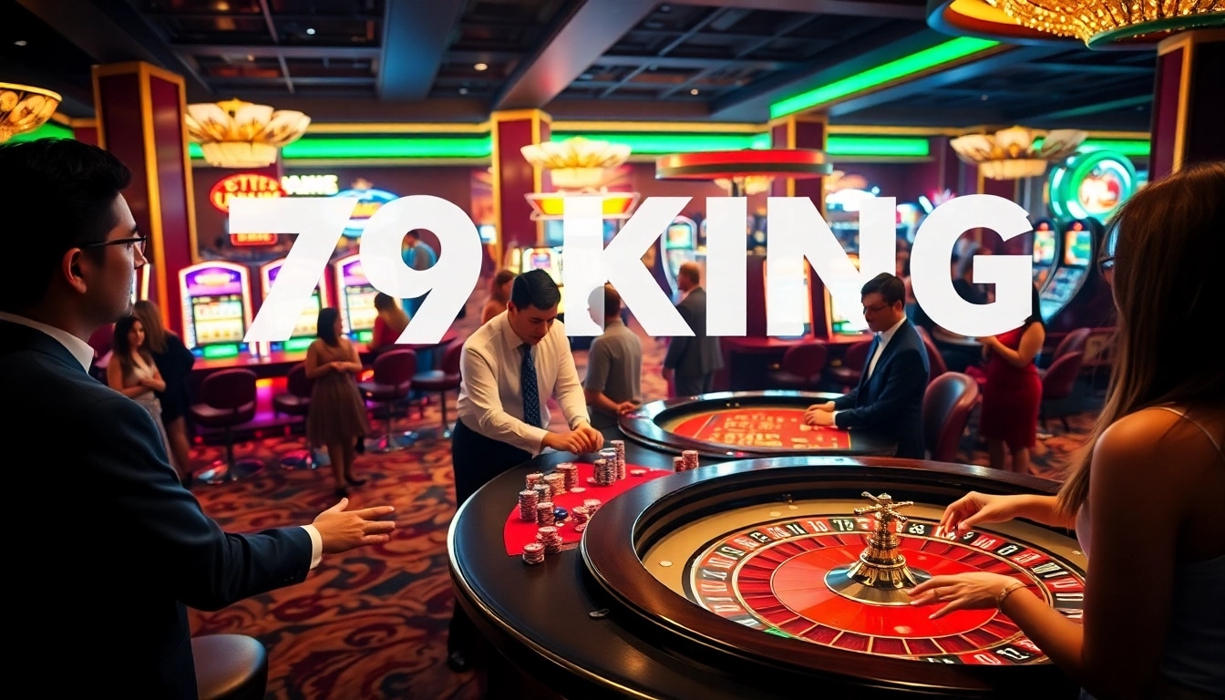 Players enjoying thrilling gaming experiences at 79KING Casino with vibrant table action and excitement.