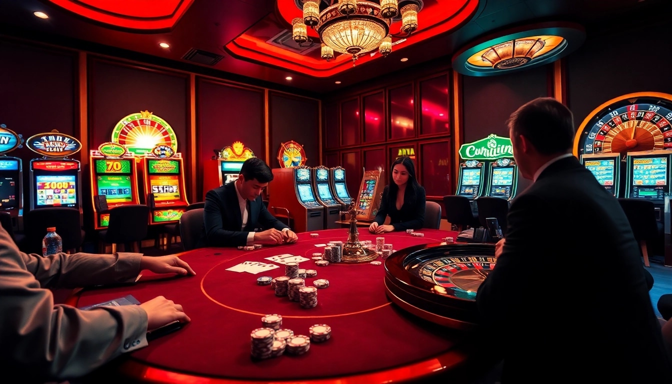 Engaged players at a 789win poker table during a thrilling casino game.