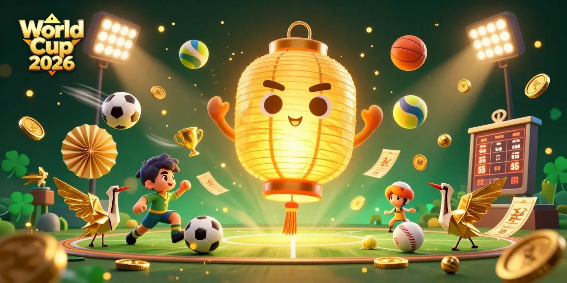 Experience dynamic sports betting action in World Cup 2026, showcasing vibrant characters and casino elements.