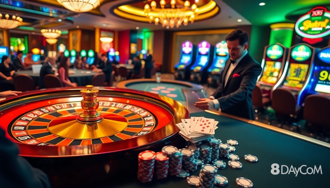 Engaging gamblers at 8DAY.COM with vibrant casino action and winning moments.