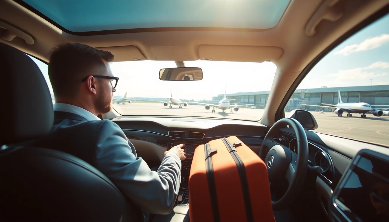 Gatwick airport driver in a luxury car showcasing a smooth travel experience.