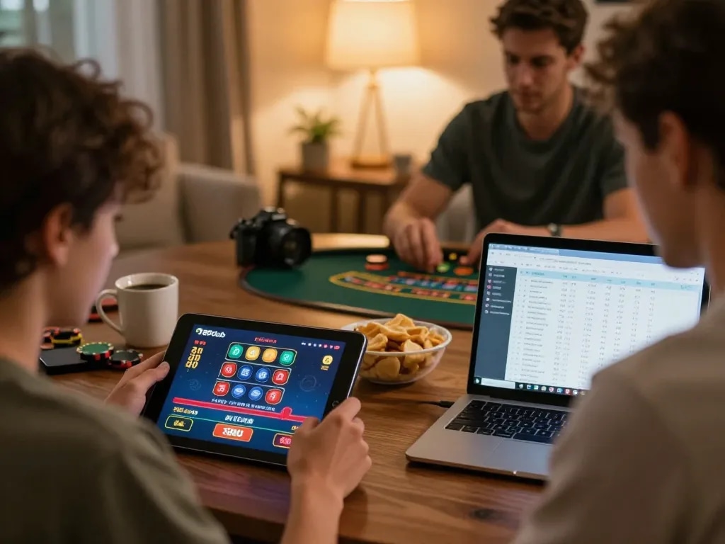 Player enjoying a live dealer game on 789club, showcasing a vibrant online casino experience.