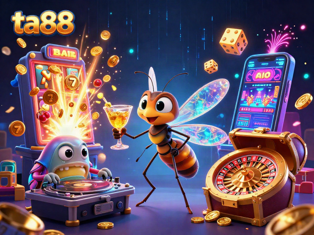 Engage with ta88's exhilarating casino experience featuring vibrant elements and dynamic characters.