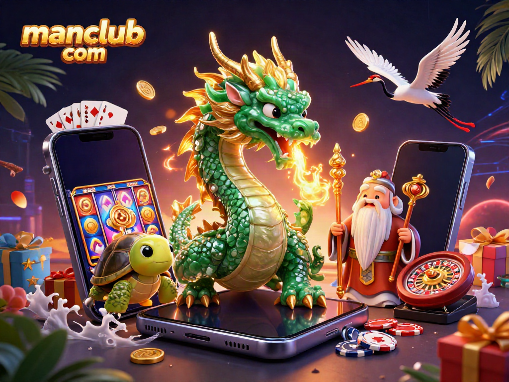 Engage with exciting gaming action at manclub com featuring dragons and vibrant slot games.
