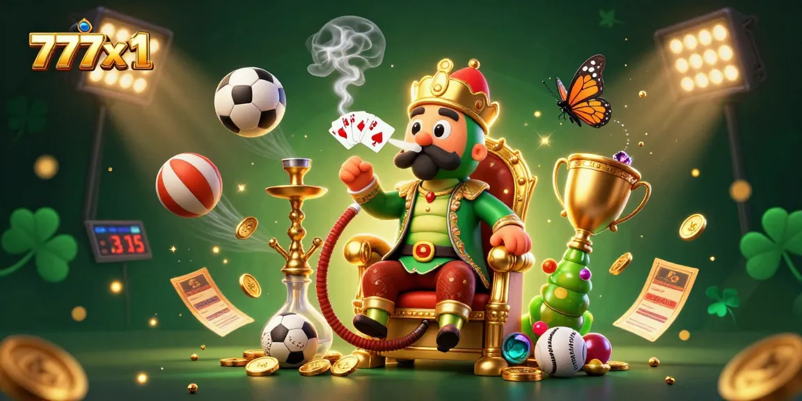 Experience the excitement of 777x1 with a vibrant 3D illustration showcasing a whimsical caterpillar master in a casino setting.