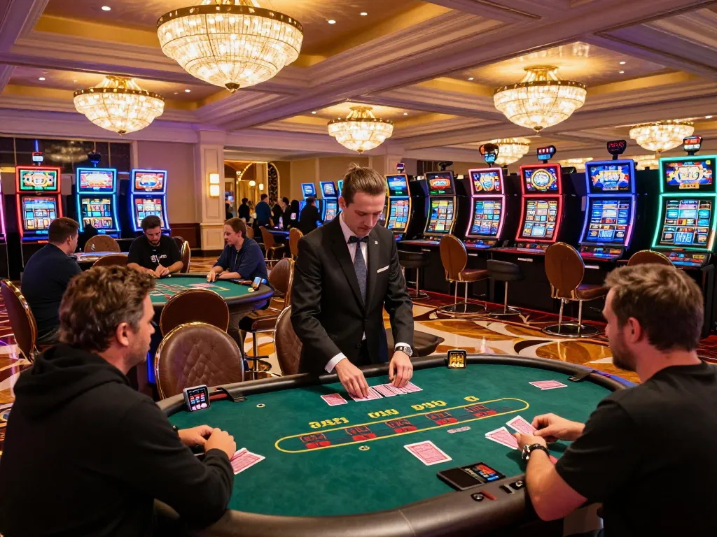 Engaged players at a blackjack table experiencing the excitement of sc88 gambling.