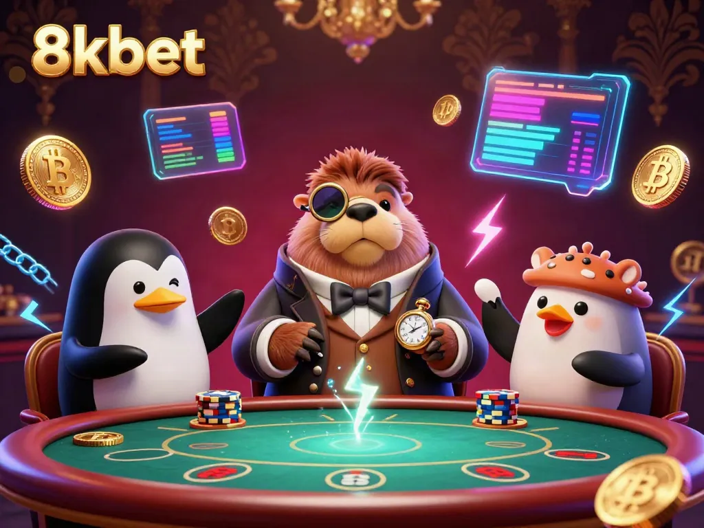 Experience high-stakes gaming with 8xbet in a vibrant underwater casino scene.