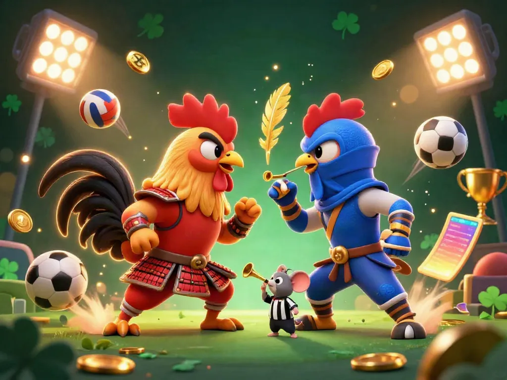 Engage in the thrilling world of 9BET with dynamic fighting roosters, sports action, and golden winnings!