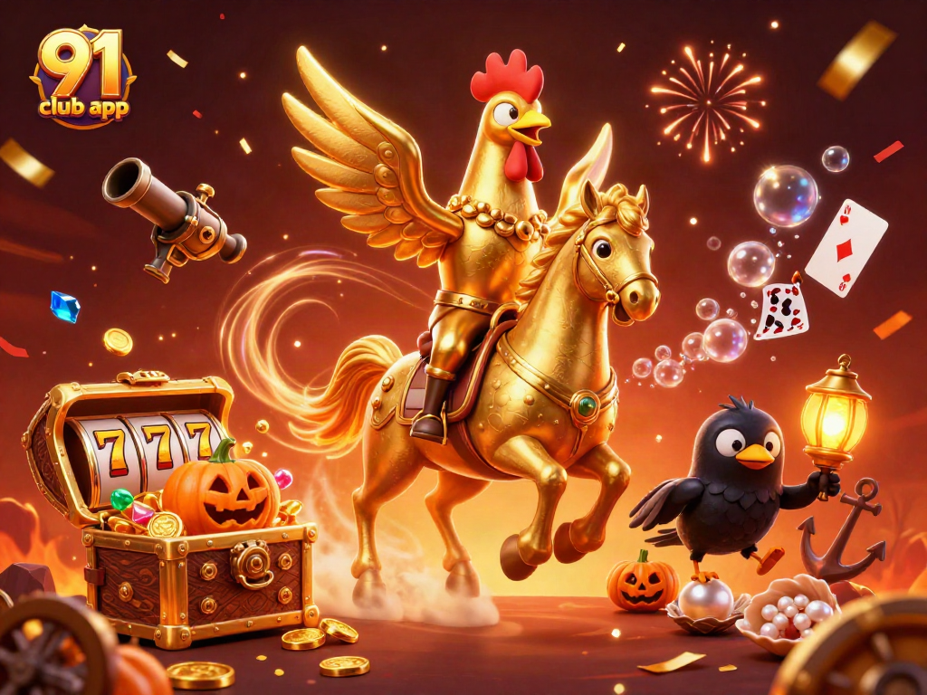 Experience thrilling gameplay with the 91 club app in a vibrant casino scene.