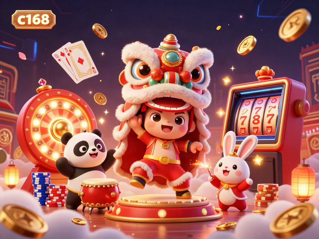 Engage in thrilling gameplay with c168, featuring lively characters and exciting casino elements.