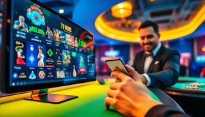 Experience excitement at hello88win.live with a vibrant online gambling interface showcasing diverse gaming options.