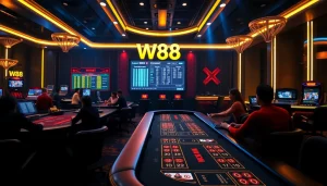 W88.nyc online casino gaming experience showcasing thrilling Baccarat and Blackjack tables.