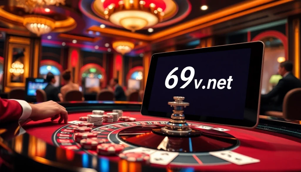 Experience the excitement of betting at 69vn.gb.net with vibrant casino visuals and engaging gameplay.