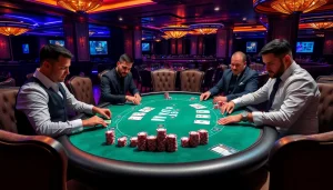 Engage in thrilling poker action at mb66.nyc with vibrant chips and expert players.