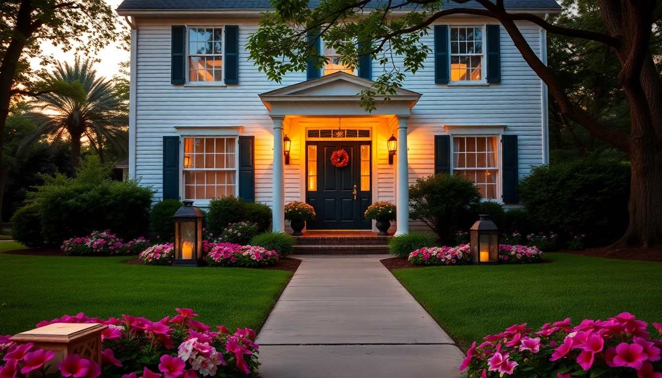 Revamped colonial home renovation with restored details and inviting landscaping.